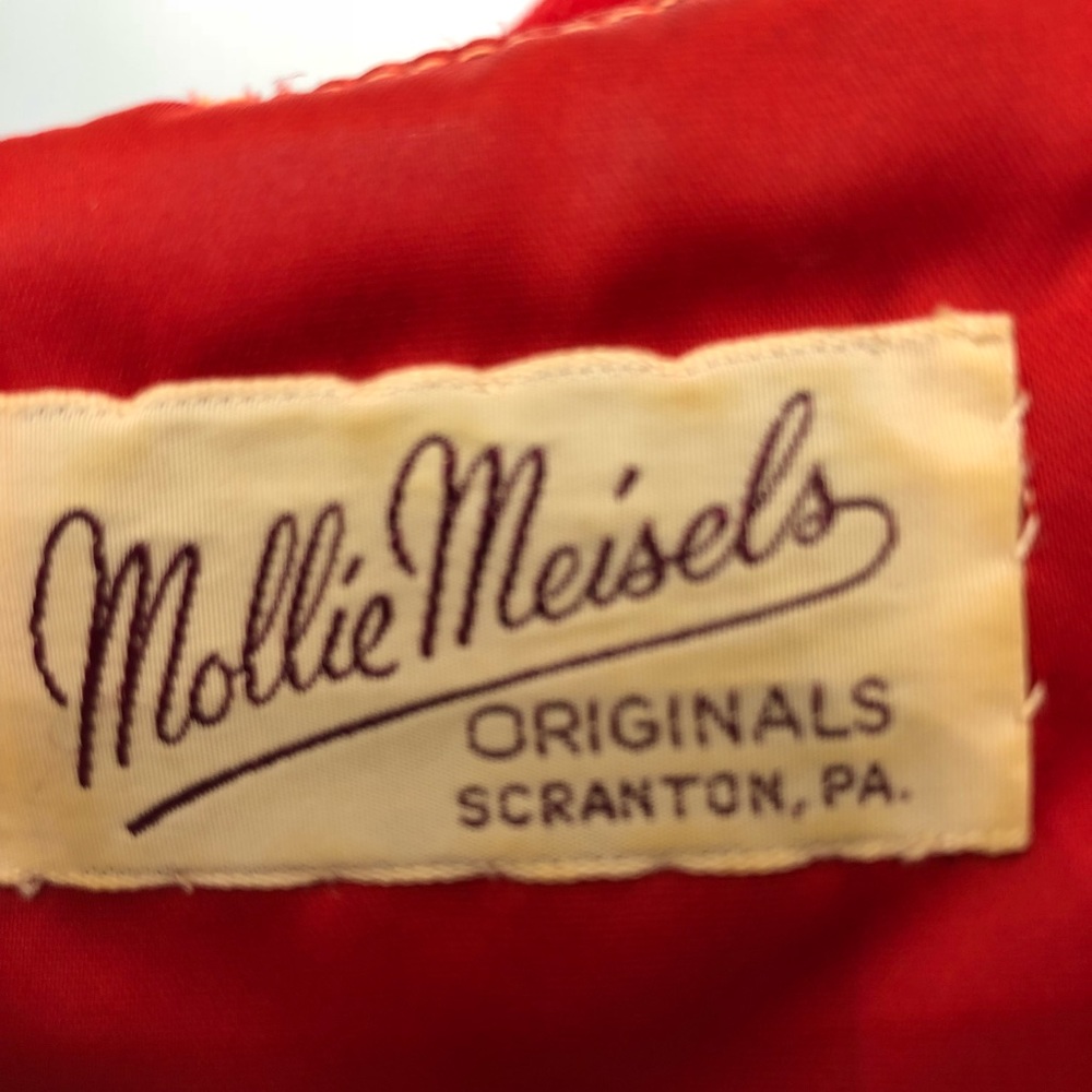 Vintage early 60s red wool Dress - Picture 4 of 8
